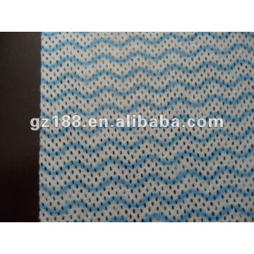 Tissu non tissé viscose + polyester Mesh Spunlace, types de tissu non tissé